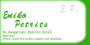 eniko petrits business card